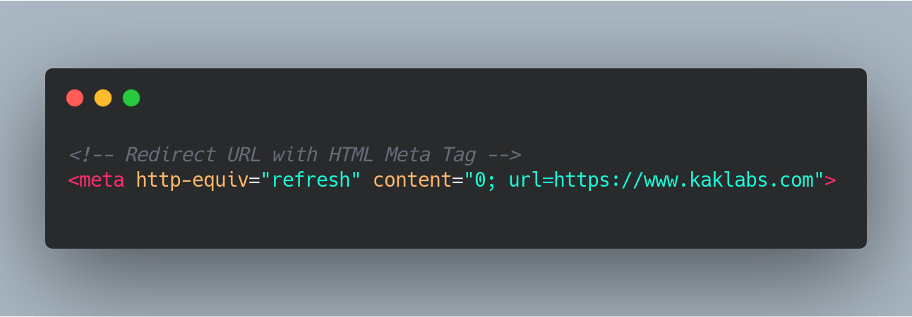 Redirect URL dengan HTML Meta Tag http-equiv refresh